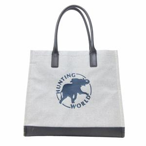 ハンティングワールド HUNTING WORLD ロゴ トートバッグ 布