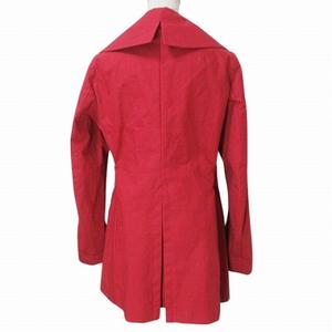 アクアスキュータム AQUASCUTUM ハーフトレンチコート 飾りベルト 赤 レッド ■GY09 X レディース