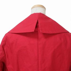 アクアスキュータム AQUASCUTUM ハーフトレンチコート 飾りベルト 赤 レッド ■GY09 X レディース