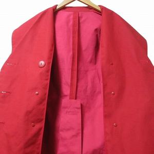 アクアスキュータム AQUASCUTUM ハーフトレンチコート 飾りベルト 赤 レッド ■GY09 X レディース