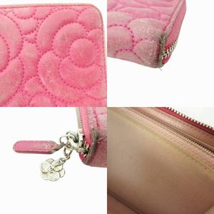 シャネル財布 カメリアCHANEL財布 花柄の中に小さなCHANELマークピンク CAMELIA シャネル 財布 レディース カメリア 三つ折り財布