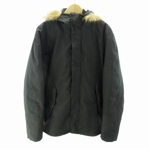 プラダスポーツ PRADA SPORT ダウンジャケット ジップアップ フード ラクーンファー 44 黒 ブラック /HO ●ECO メンズ