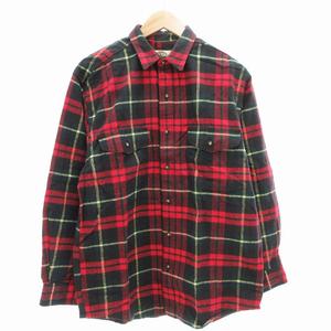 エディーバウアー EDDIE BAUER LEGENDS ヴィンテージ チェックシャツ 長袖 S 赤 レッド /AE ●ECO メンズ