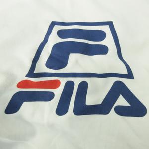 フィラ FILA プルオーバー パーカー フーディ ロゴ プリント ショート丈 F 白 ホワイト 0802 ■MET1 レディース