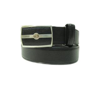 ミラショーン mila schon 美品 ベルト アジャスタブル レザー 黒 ブラック 0910 メンズ