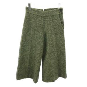 ラルフローレン RALPH LAUREN ワイドパンツ スラックス 混紡 ウール 7 ベージュ 黒 ブラック 0917 ■YHS4 レディース