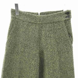 ラルフローレン RALPH LAUREN ワイドパンツ スラックス 混紡 ウール 7 ベージュ 黒 ブラック 0917 ■YHS4 レディース