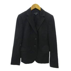 ブルックスブラザーズ BROOKS BROTHERS 美品 テーラードジャケット 総裏 2B ウール 0 黒 ブラック ■YHS3 レディース