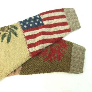 ラルフローレン RALPH LAUREN カントリー COUNTRY ヴィンテージ 80s 90s ニット セーター パッチワーク 総柄 ウール 長袖 M マルチカラー 1005 ☆AA★ メンズ
