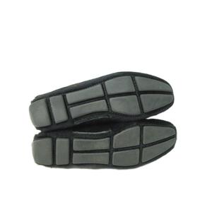 プラダ PRADA ローファー ドライビングシューズ ハラコ レザー 35 22.0cm 黒 ブラック 1030 ☆AA★ レディース