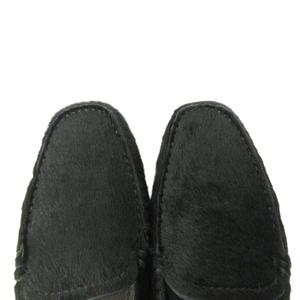 プラダ PRADA ローファー ドライビングシューズ ハラコ レザー 35 22.0cm 黒 ブラック 1030 ☆AA★ レディース
