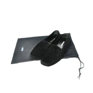 プラダ PRADA ローファー ドライビングシューズ ハラコ レザー 35 22.0cm 黒 ブラック 1030 ☆AA★ レディース