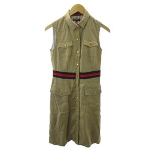 ラブレス LOVELESS ワンピース ノースリーブ ひざ丈 34 ベージュ 1225 ■YHS13 レディース