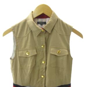 ラブレス LOVELESS ワンピース ノースリーブ ひざ丈 34 ベージュ 1225 ■YHS13 レディース