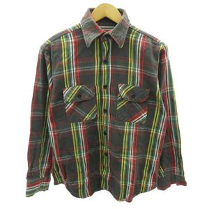 ファイブブラザー FIVE BROTHER ヴィンテージ 70s ライトネル フランネルシャツ チェック 長袖 M ラスタカラー 1208 メンズ