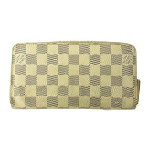 ルイヴィトン LOUIS VUITTON ダミエ アズール ジッピー 長財布 ウォレット ラウンドファスナー レザー 白 ホワイト N60019 0607 レディース