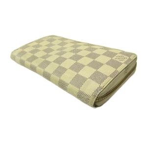 ルイヴィトン LOUIS VUITTON ダミエ アズール ジッピー 長財布 ウォレット ラウンドファスナー レザー 白 ホワイト N60019 0607 レディース