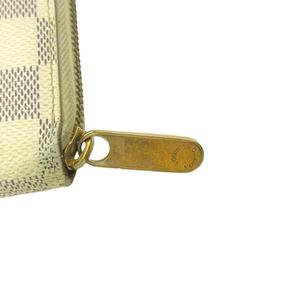 ルイヴィトン LOUIS VUITTON ダミエ アズール ジッピー 長財布 ウォレット ラウンドファスナー レザー 白 ホワイト N60019 0607 レディース