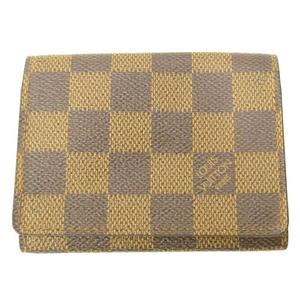 ルイヴィトン LOUIS VUITTON アンヴェロップ カルト ドゥ ヴィジット ダミエ カードケース 名刺入れ 総柄 レザー 茶 ブラウン N62920 0610 ■STK メンズ