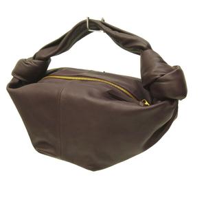 ボッテガヴェネタ BOTTEGA VENETA ダブルノット ミニ ハンドバッグ トップハンドル ラムレザー グレープ 629635 レディース
