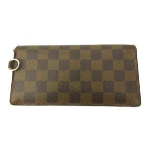 ルイヴィトン LOUIS VUITTON ダミエ ポルトフォイユアコルディオン 長財布 ウォレット 総柄 レザー 茶 ブラウン N60002 0604 レディース