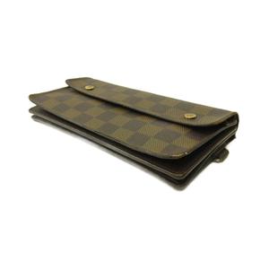 ルイヴィトン LOUIS VUITTON ダミエ ポルトフォイユアコルディオン 長財布 ウォレット 総柄 レザー 茶 ブラウン N60002 0604 レディース