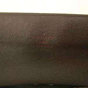 ルイヴィトン LOUIS VUITTON ダミエ ポルトフォイユアコルディオン 長財布 ウォレット 総柄 レザー 茶 ブラウン N60002 0604 レディース