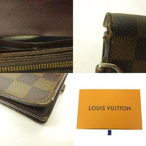 ルイヴィトン LOUIS VUITTON ダミエ ポルトフォイユアコルディオン 長財布 ウォレット 総柄 レザー 茶 ブラウン N60002 0604 レディース