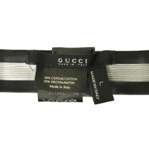 グッチ GUCCI サンバイザー 帽子 ライン L 白 ホワイト 125561.XT032 0625 レディース