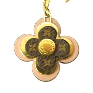 ルイヴィトン LOUIS VUITTON モノグラム ポルトクレ・ブルーミングフラワーBB キーホルダー アクセサリー レザー ピンク ゴールドカラー M63085 0716 レディース