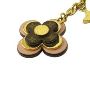 ルイヴィトン LOUIS VUITTON モノグラム ポルトクレ・ブルーミングフラワーBB キーホルダー アクセサリー レザー ピンク ゴールドカラー M63085 0716 レディース