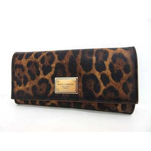 D&G (ドルチェ&ガッバーナ) 悲しく ブラウン レザージャケット ヒョウ 