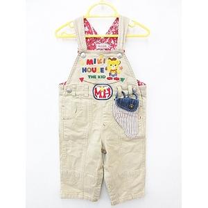 ミキハウス mikihouse パンツ オーバーオール ロング丈 アップリケ