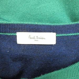 未使用✨現行ボックスタグ　ポールスミス Vネックカーディガン　長袖　グリーン　M ウィメンズ デザイン ステッチ Vネック カーディガン