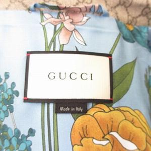 未使用品 グッチ GUCCI コート ロング ステンカラー 刺繍 GG柄