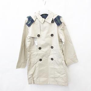 未使用品 ミキハウス mikihouse コート トレンチコート ダブル フード 