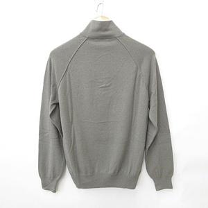 エルメス HERMES ニット セーター 長袖 ハーフジップ 配色 カシミヤ 綿