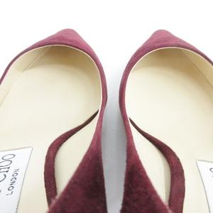 ジミーチュウ JIMMY CHOO パンプス ポインテッドトゥ ヒール スエード エンジ ボルドー 39 ☆AA★ レディース