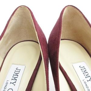 ジミーチュウ JIMMY CHOO パンプス ポインテッドトゥ ヒール スエード エンジ ボルドー 39 ☆AA★ レディース