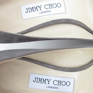 ジミーチュウ JIMMY CHOO パンプス ポインテッドトゥ ヒール スエード グレー グレージュ 39 ☆AA★ レディース