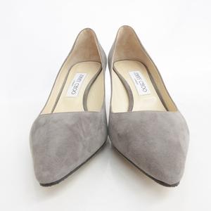 ジミーチュウ JIMMY CHOO パンプス ポインテッドトゥ ヒール スエード グレー グレージュ 39 ☆AA★ レディース