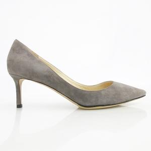 ジミーチュウ JIMMY CHOO パンプス ポインテッドトゥ ヒール スエード グレー グレージュ 39 ☆AA★ レディース
