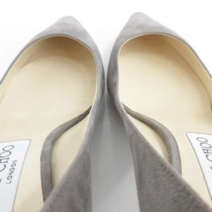 ジミーチュウ JIMMY CHOO パンプス ポインテッドトゥ ヒール スエード グレー グレージュ 39 ☆AA★ レディース