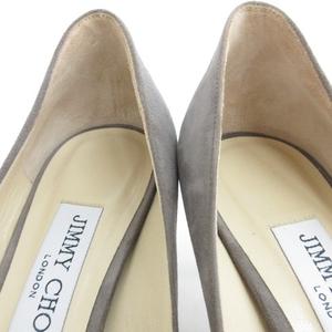 ジミーチュウ JIMMY CHOO パンプス ポインテッドトゥ ヒール スエード グレー グレージュ 39 ☆AA★ レディース