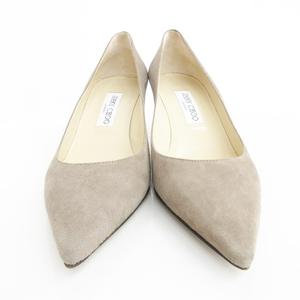ジミーチュウ JIMMY CHOO パンプス ポインテッドトゥ ヒール スエード ベージュ 39 ☆AA★ レディース