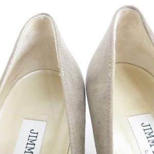 ジミーチュウ JIMMY CHOO パンプス ポインテッドトゥ ヒール スエード ベージュ 39 ☆AA★ レディース