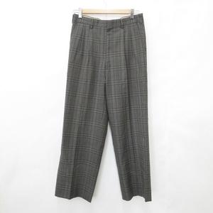 ミズノ MIZUNO GRAND MONARCH ゴルフ スポーツウェア パンツ スラックス ロング チェック ウール混 グレー ブルー  76 メンズ