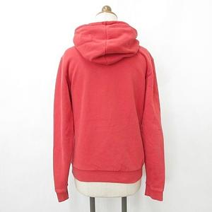 ナイキ NIKE パーカ スポーツウエア 長袖 フード スウェット 裏起毛 刺繍 コットン 赤 レッド S ☆AA★ レディース