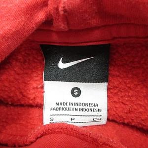 ナイキ NIKE パーカ スポーツウエア 長袖 フード スウェット 裏起毛 刺繍 コットン 赤 レッド S ☆AA★ レディース