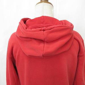 ナイキ NIKE パーカ スポーツウエア 長袖 フード スウェット 裏起毛 刺繍 コットン 赤 レッド S ☆AA★ レディース